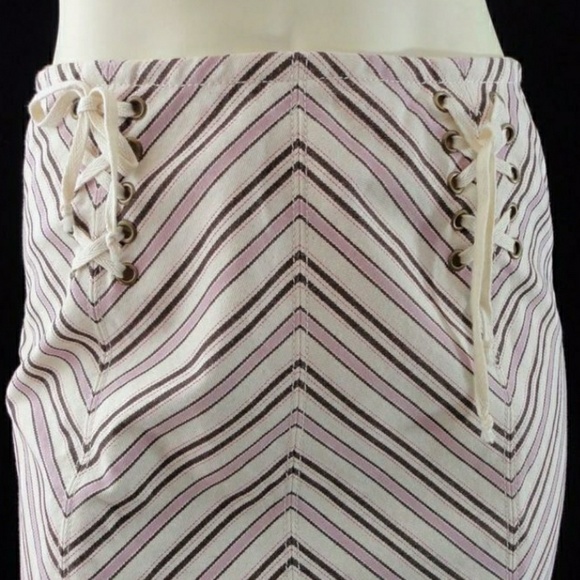 Elevenses Striped Corset Lace-up Skirt - Picture 2 of 7